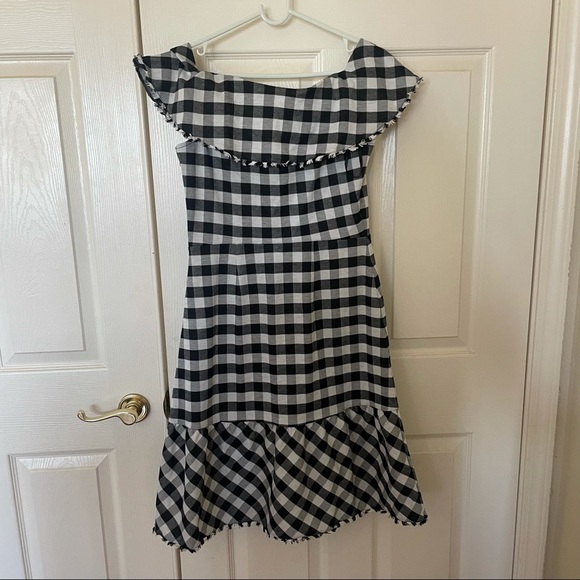 Ann Taylor Gingham Off Shoulder Midi Dress - Picture 3 of 5